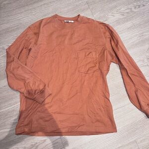 Uniqlo Men's Terracotta Long Sleeve Tee